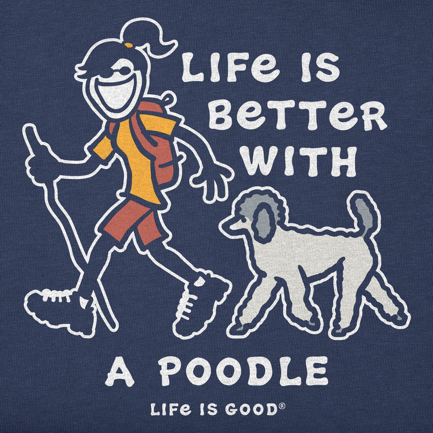 Women's Better With a Poodle Jackie Short Sleeve Tee
