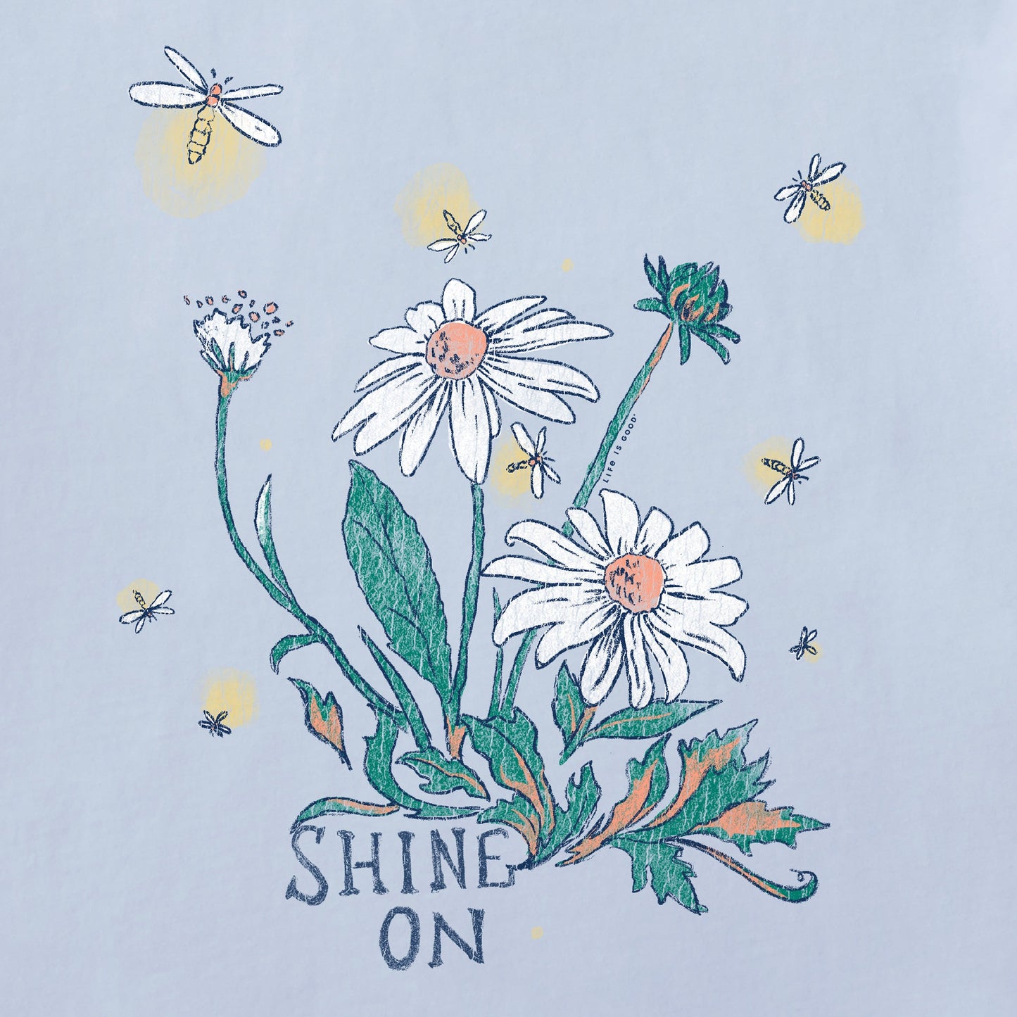 Women's Dreamy Shine On Daisies Short Sleeve Crusher Tee