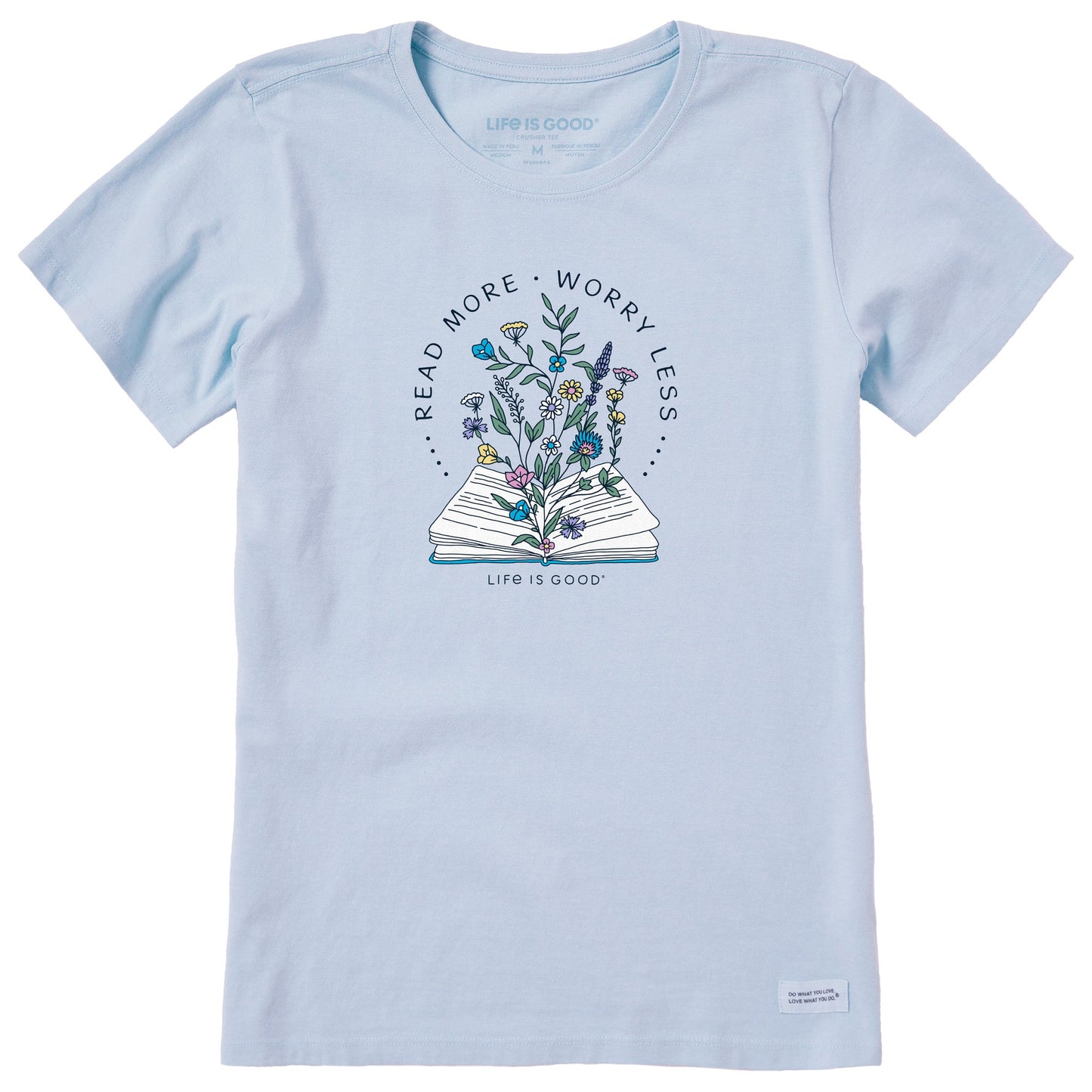 Women's Read More Flower Book Short Sleeve Tee