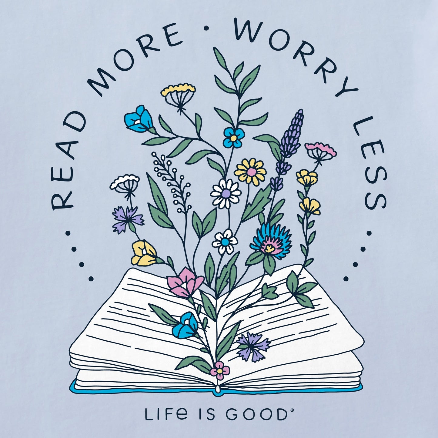 Women's Read More Flower Book Short Sleeve Tee