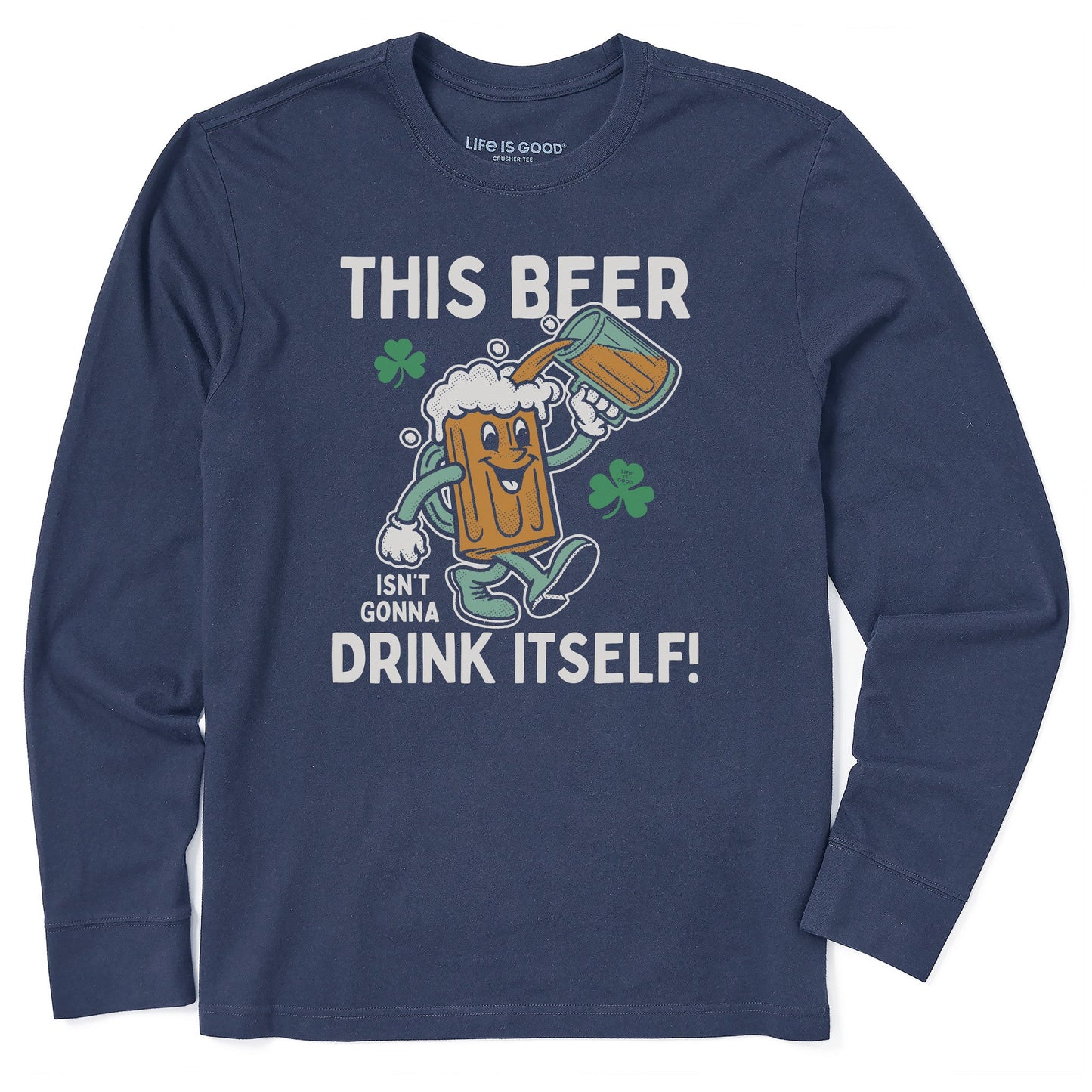 Men's This Beer Isn't Gonna Drink Itself Long Sleeve Crusher Tee