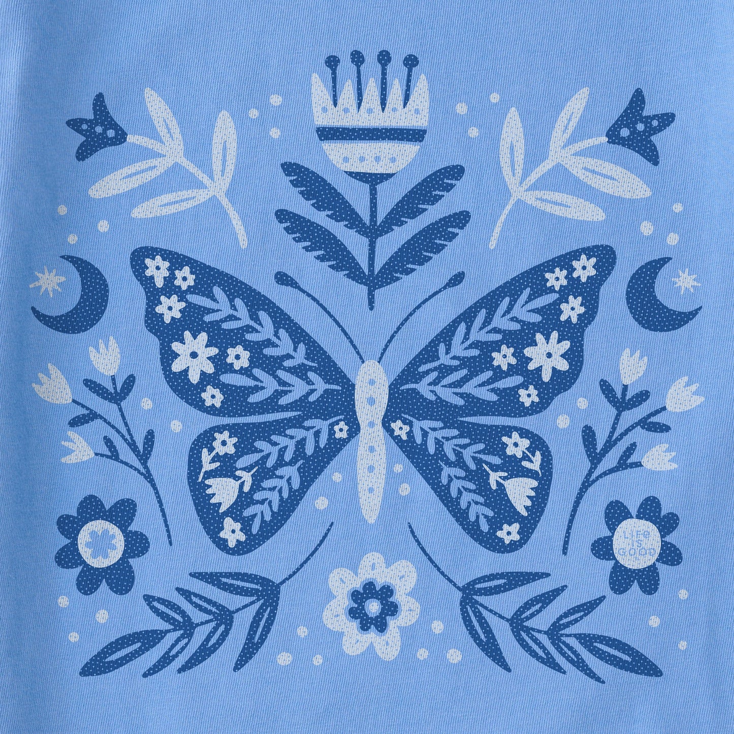 Kids Butterfly Pattern Short Sleeve Crusher Tee