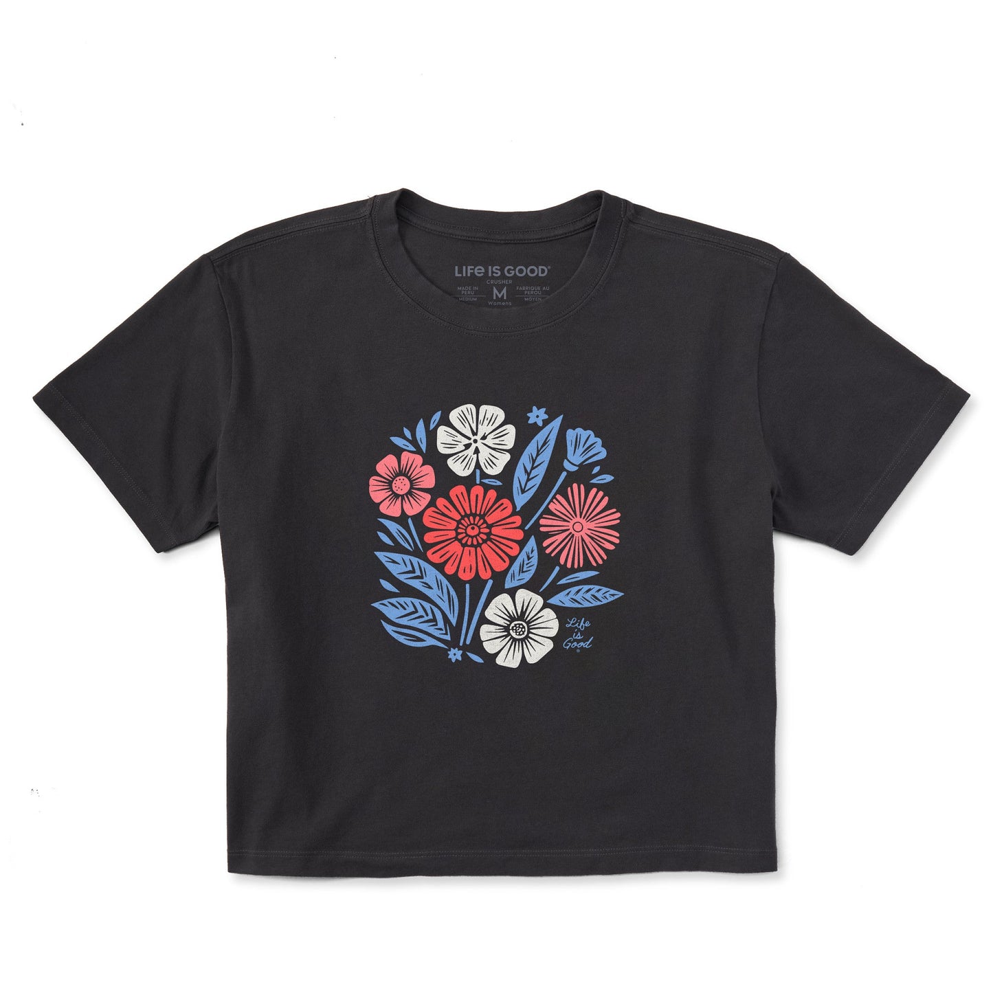 Women's Flower Medley Short Sleeve Crusher Boxy Tee