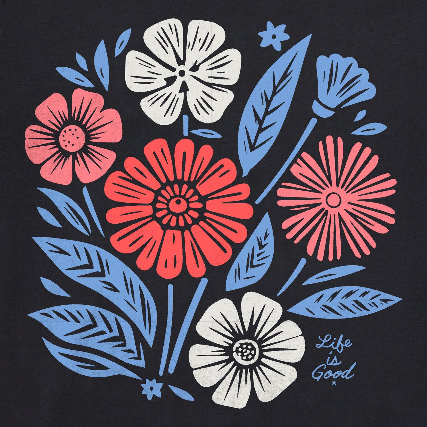 Women's Flower Medley Short Sleeve Crusher Boxy Tee