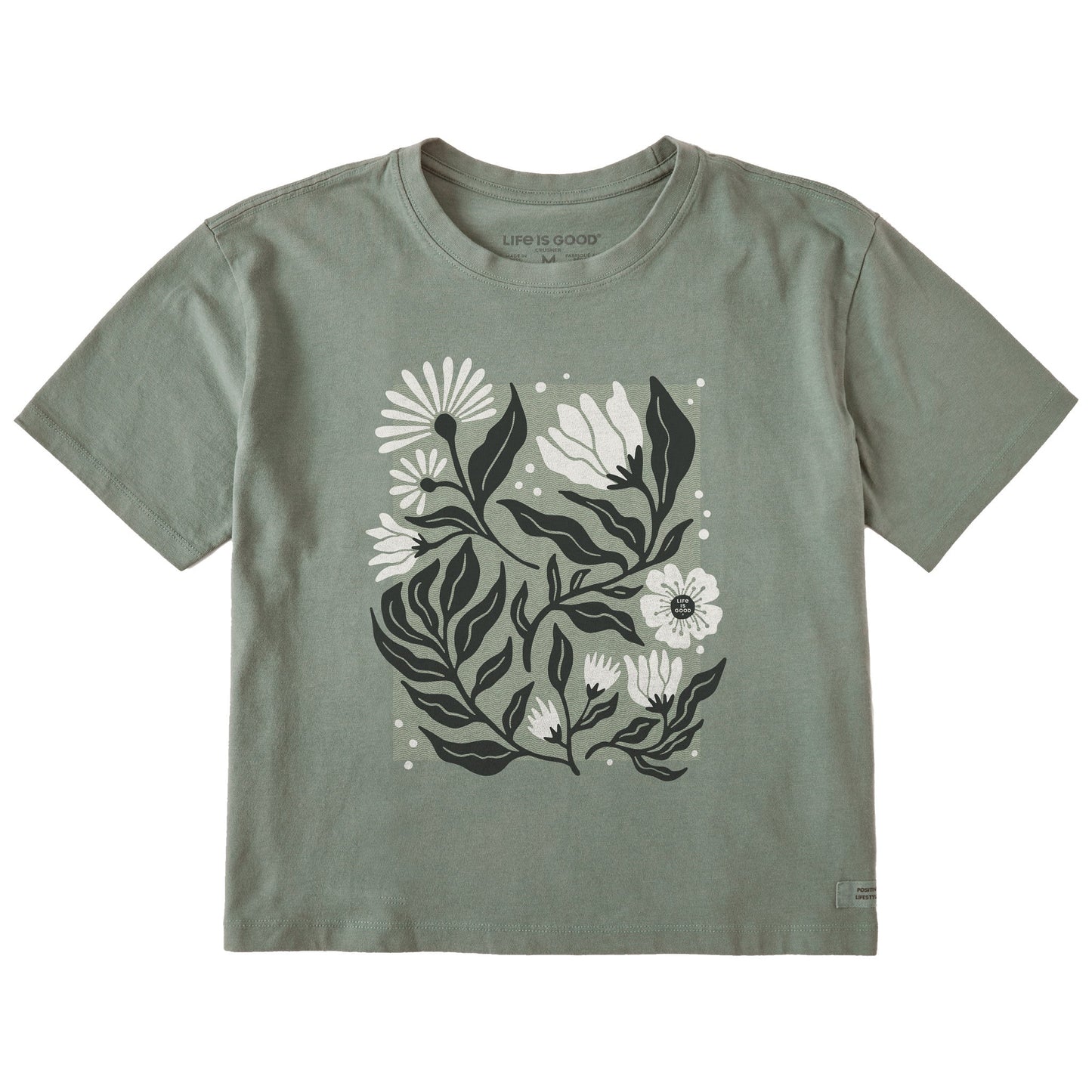 Women's Floral Array Short Sleeve Crusher Boxy Tee