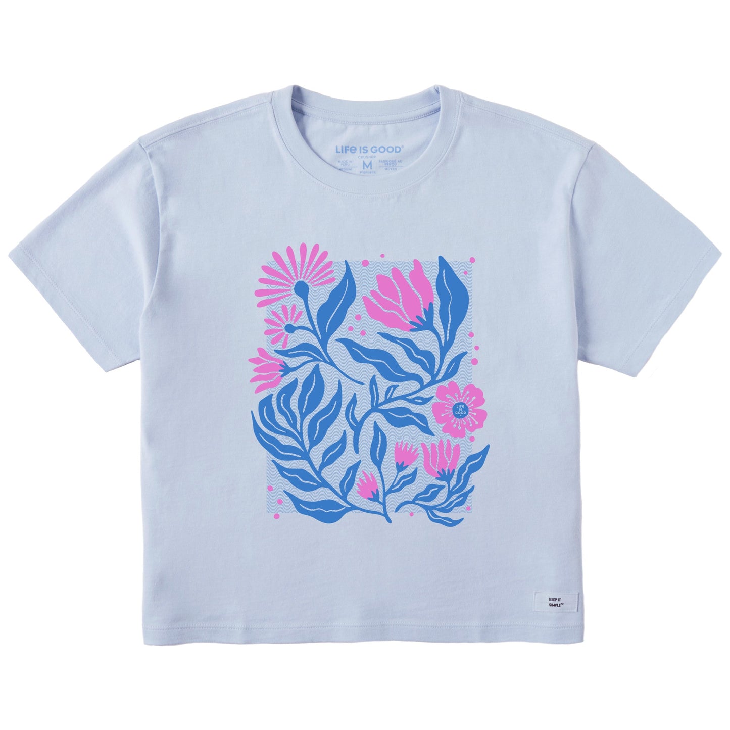 Women's Floral Array Short Sleeve Crusher Boxy Tee