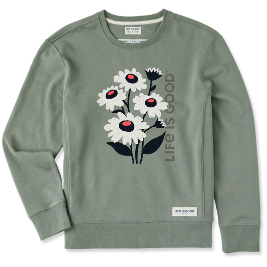 Women's Delightful Flowers Simply True Fleece Crew