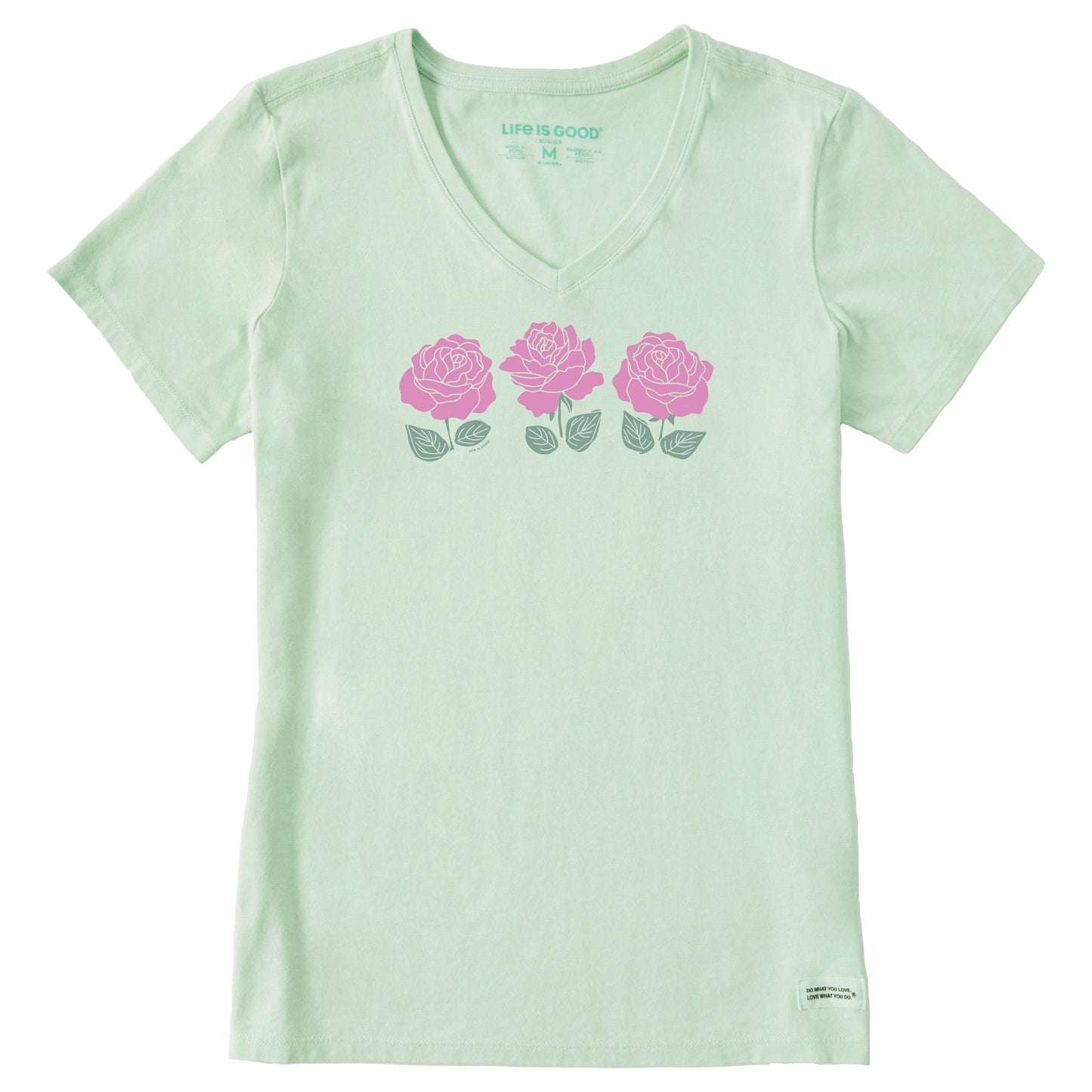 Women's Rose Trio Short Sleeve Crusher Vee