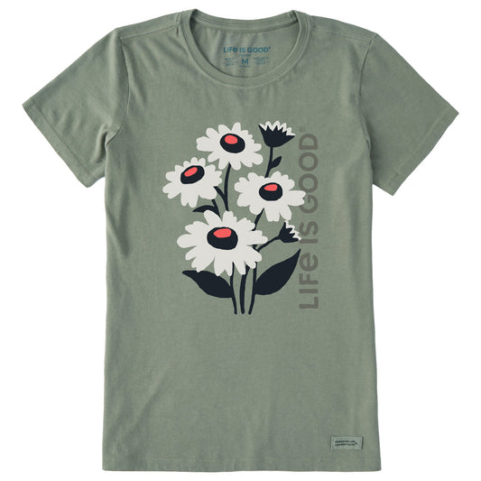 Women's Delightful Flowers Short Sleeve Crusher Tee