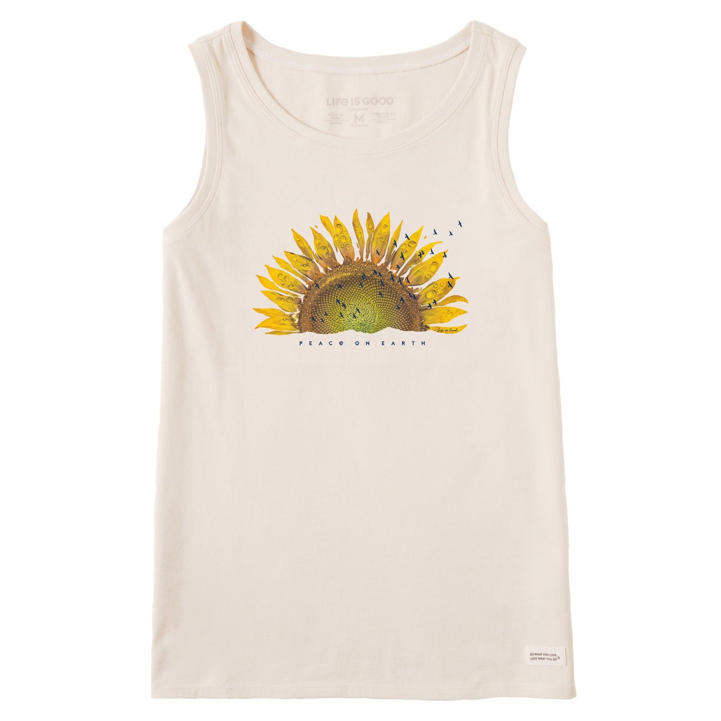Women's Sunflower Dew Peace on Earth Crusher Tank