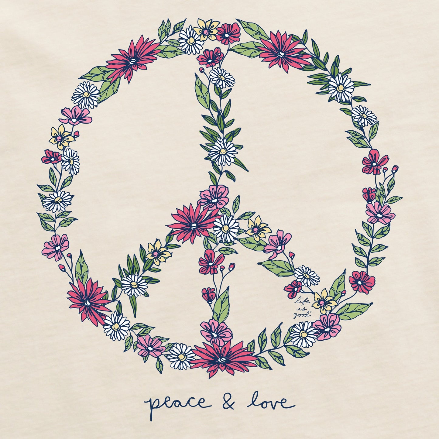 Women's Wildflower Love Peace Sign Crusher Tank