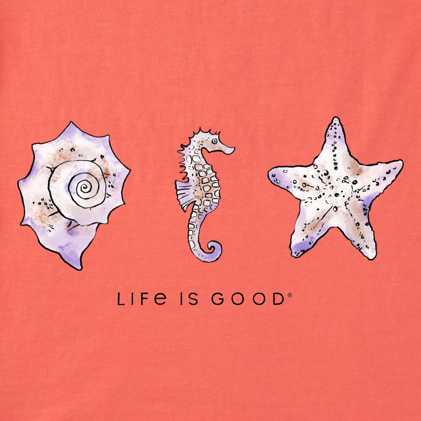 Women's Sea Life and Shells Crusher Tank