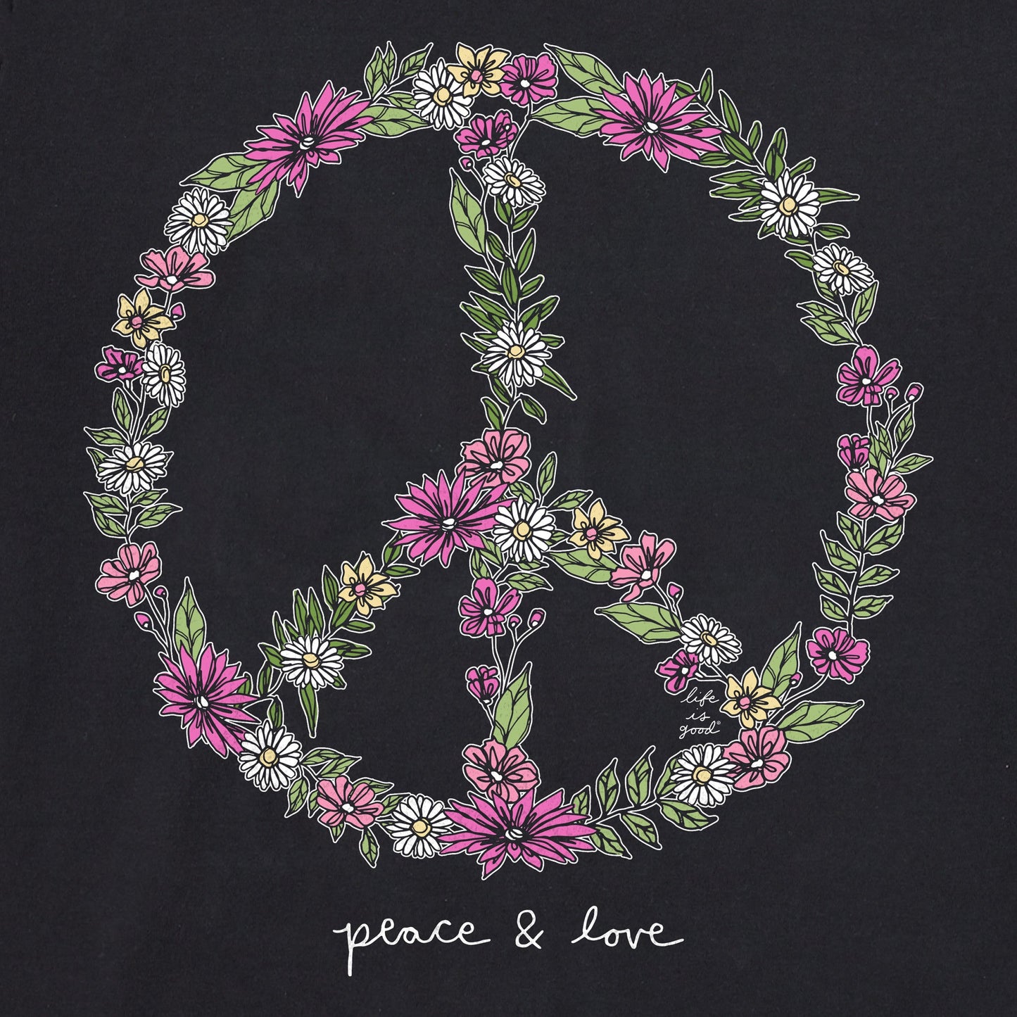 Women's Wildflower Love Peace Sign Crusher Tank