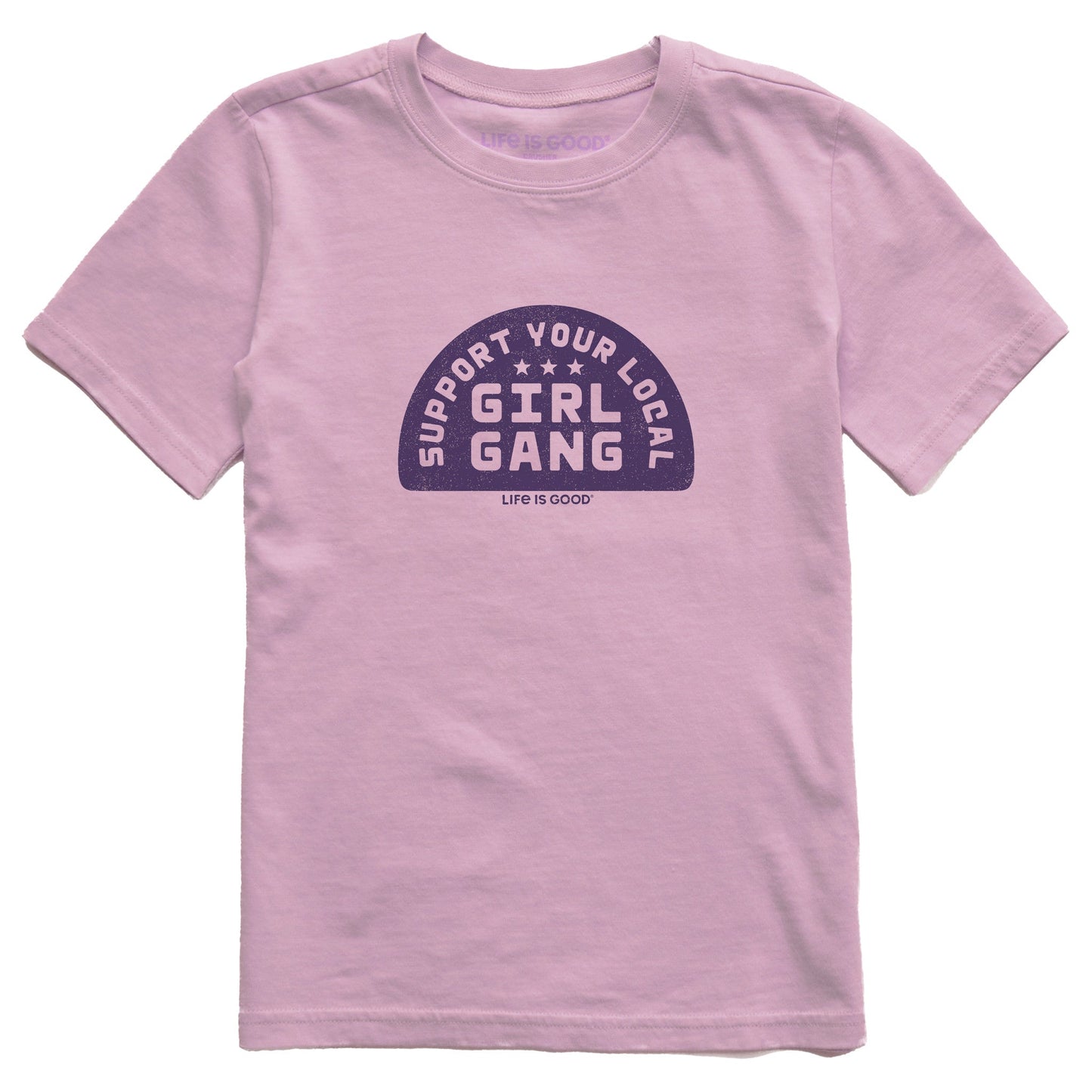 Kids Support Your Local Girl Gang Short Sleeve Crusher Tee