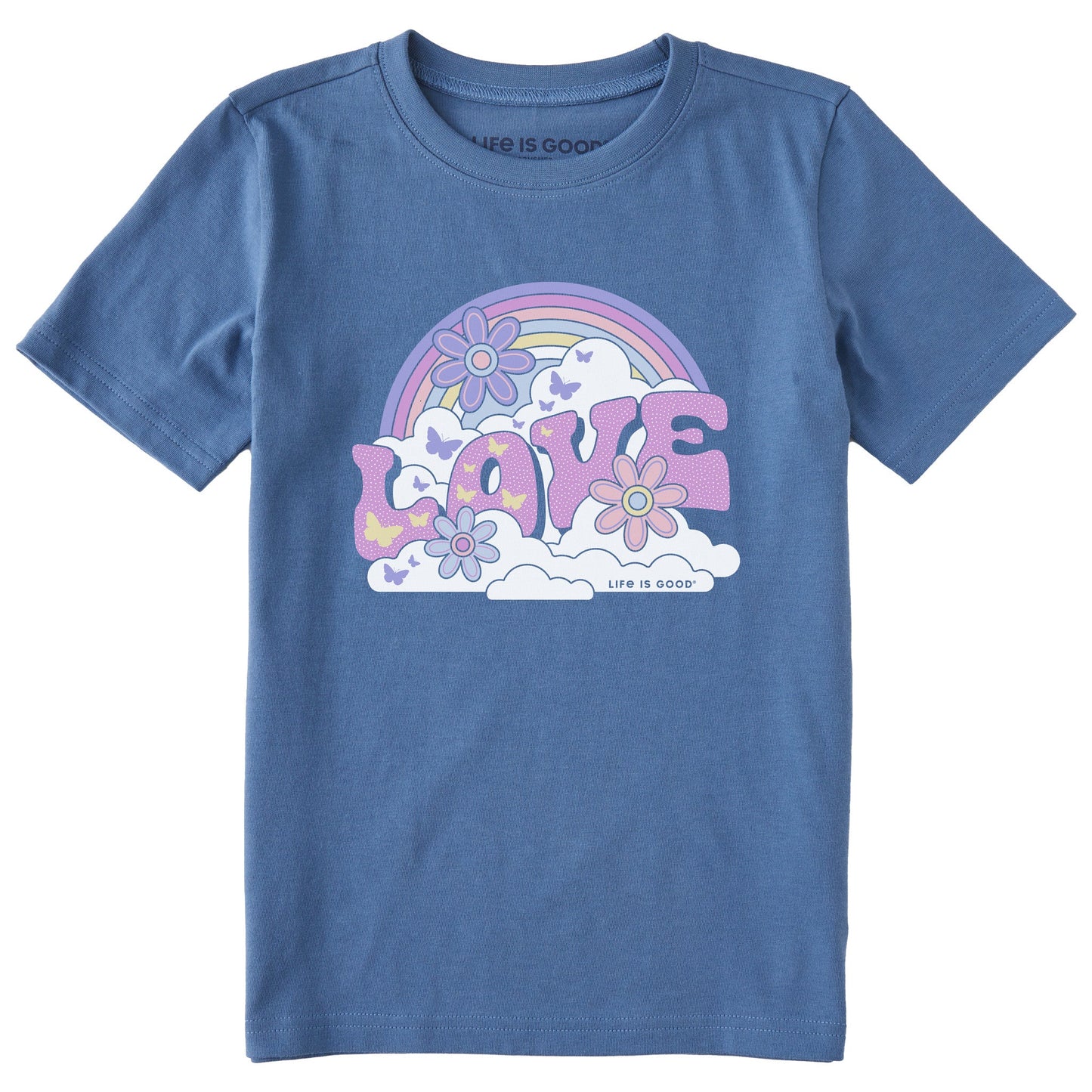 Kids Rainbow Love Short Sleeve Crusher Tee