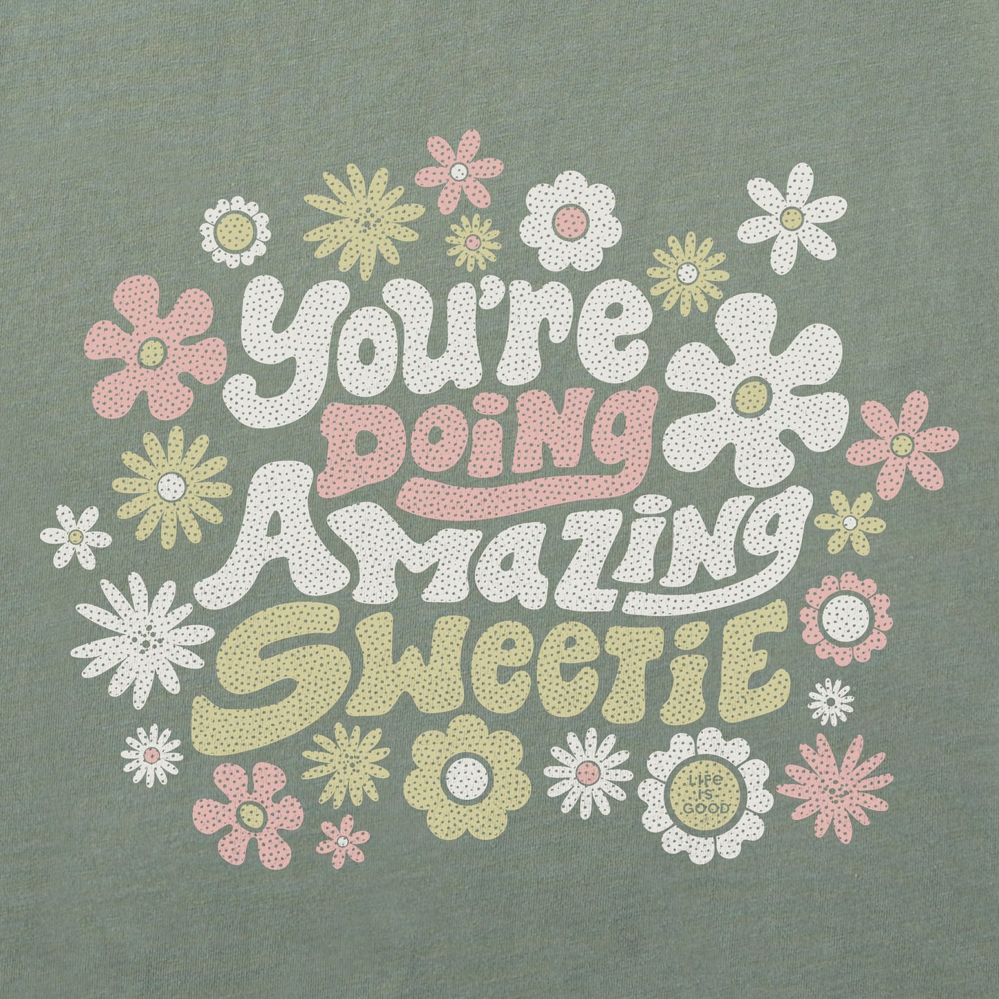 Women's You're Doing Amazing Sweetie Short Sleeve Crusher Boxy Tee