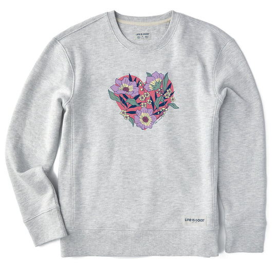 Women's Flowers in Heart Simply True Crew