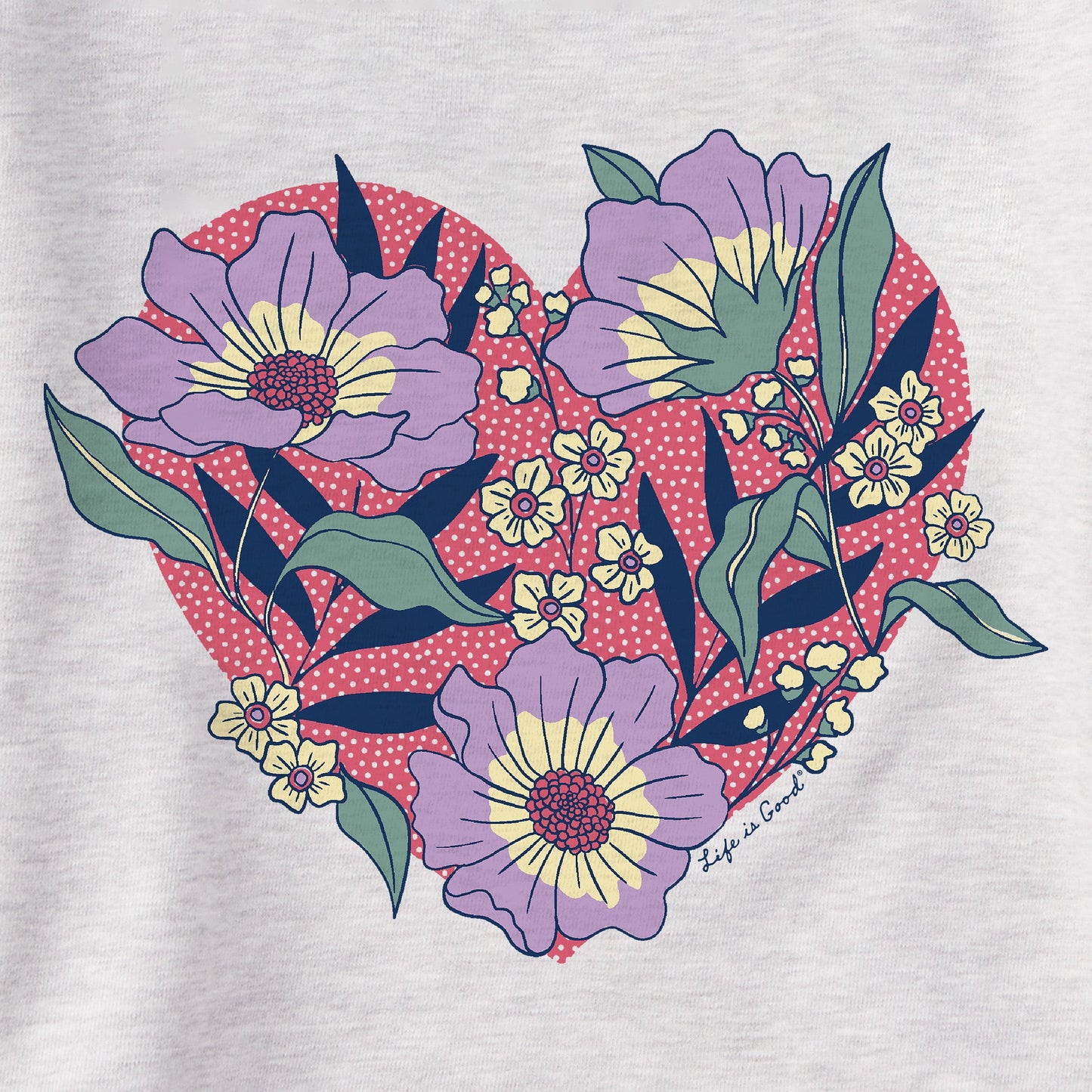Women's Flowers in Heart Simply True Crew