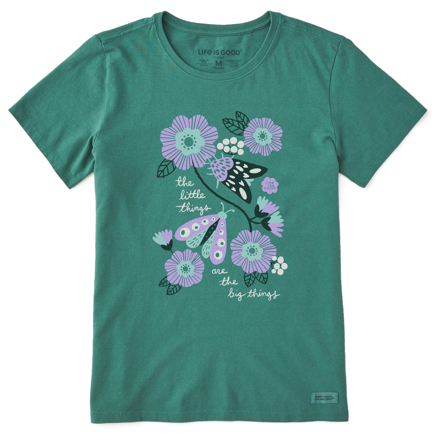 Women's The Little Things Moths Short Sleeve Crusher Tee