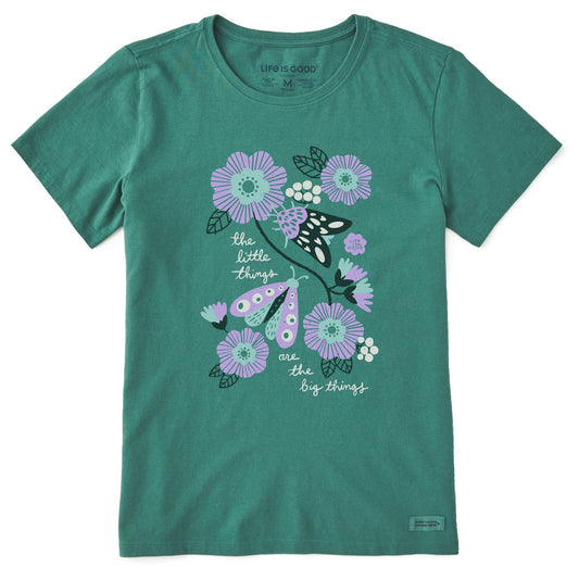 Women's The Little Things Moths Short Sleeve Crusher Tee