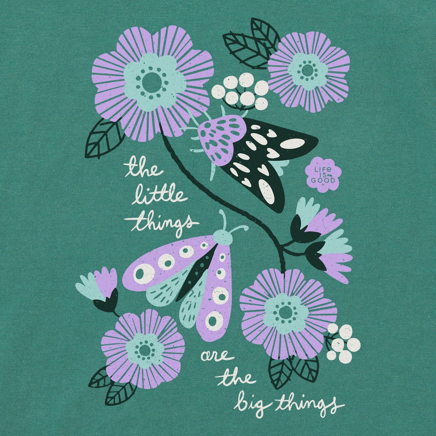 Women's The Little Things Moths Short Sleeve Crusher Tee