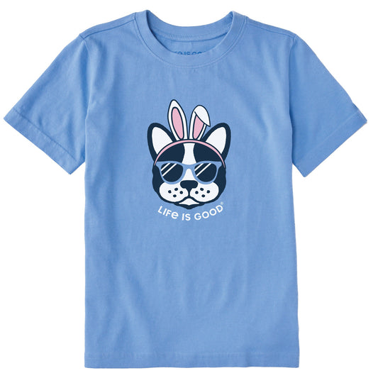 Kids Frenchie Bunny Ears Short Sleeve Crusher Tee
