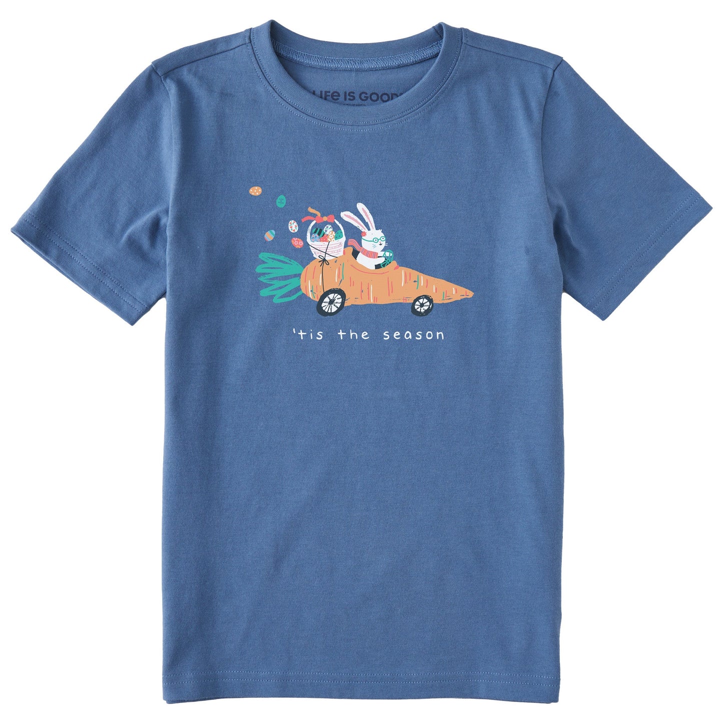 Kids Tis the Season Carrot Car Short Sleeve Crusher Tee