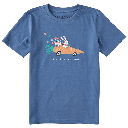 Kids Tis the Season Carrot Car Short Sleeve Crusher Tee