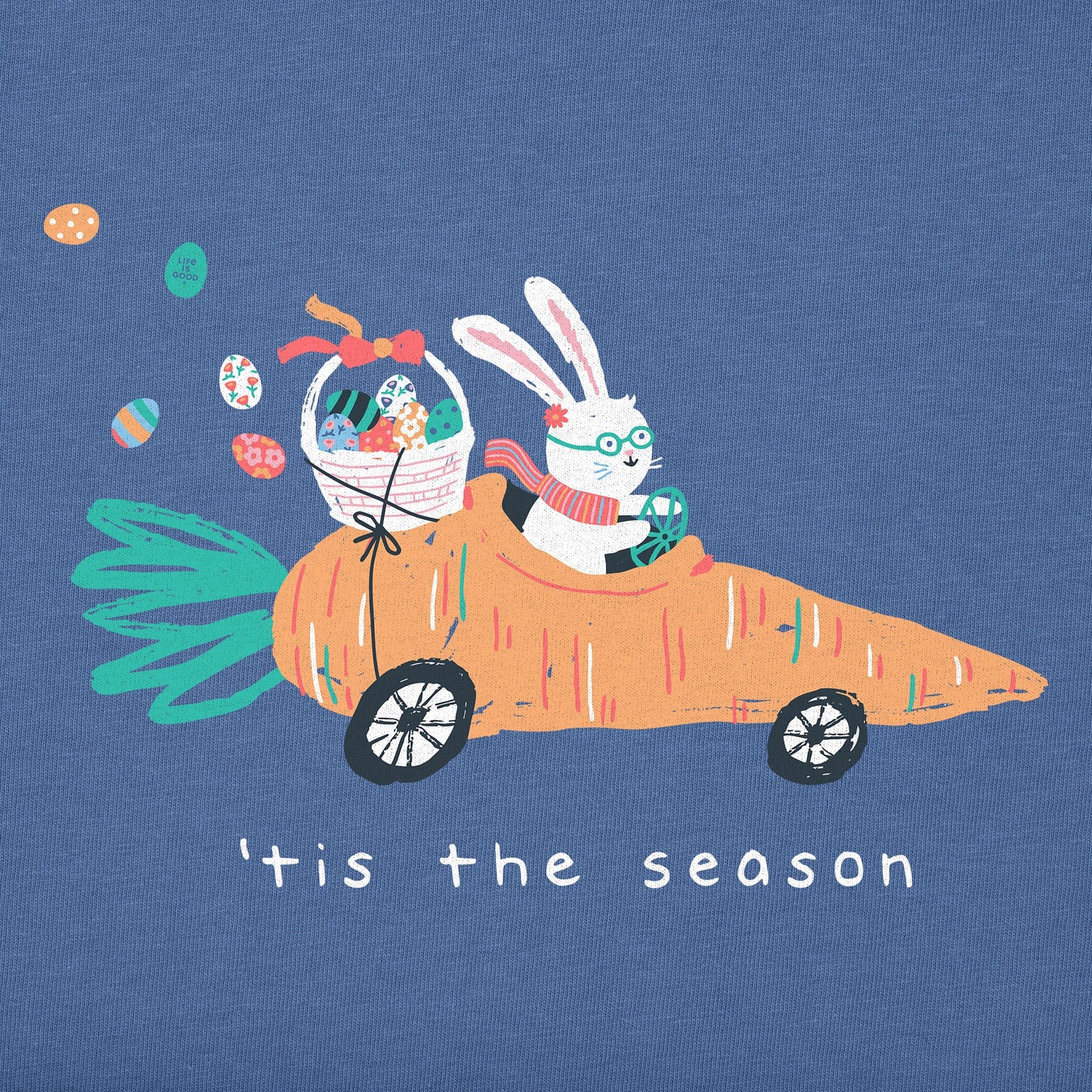 Kids Tis the Season Carrot Car Short Sleeve Crusher Tee