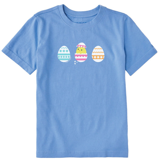 Kids Easter Egg Chick Short Sleeve Crusher Tee