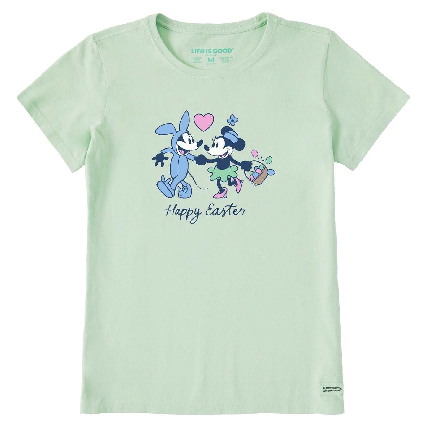 Women's Willie and Minnie Happy Easter Short Sleeve Tee