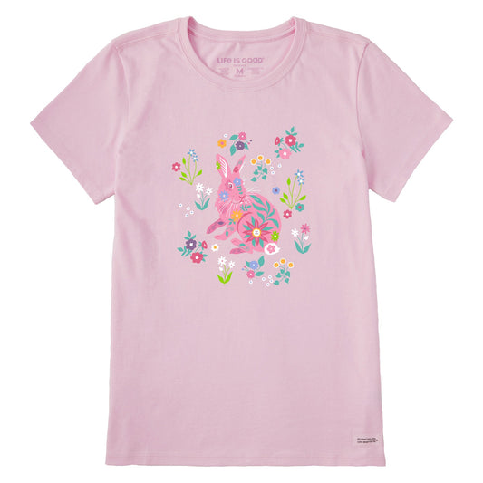 Women's Floral Bunny Short Sleeve Tee