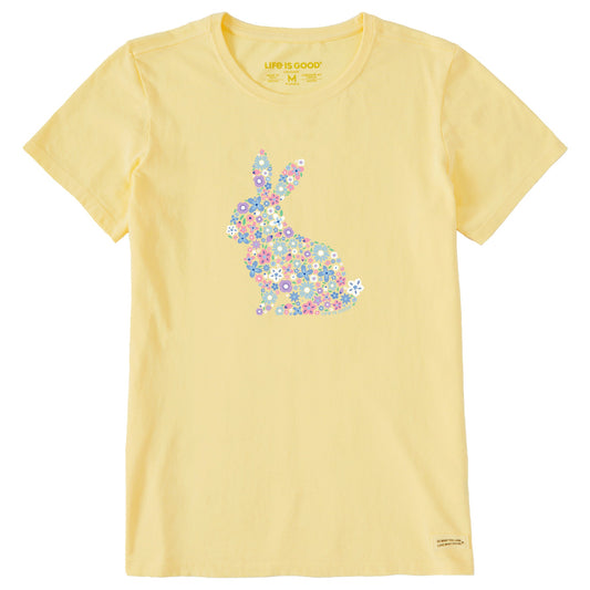 Women's Flower Bunny Short Sleeve Tee