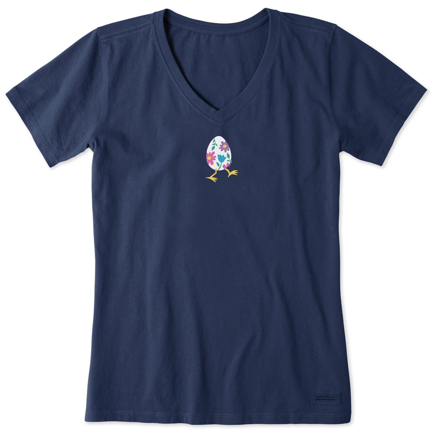 Women's Walking Easter Egg Short Sleeve Vee