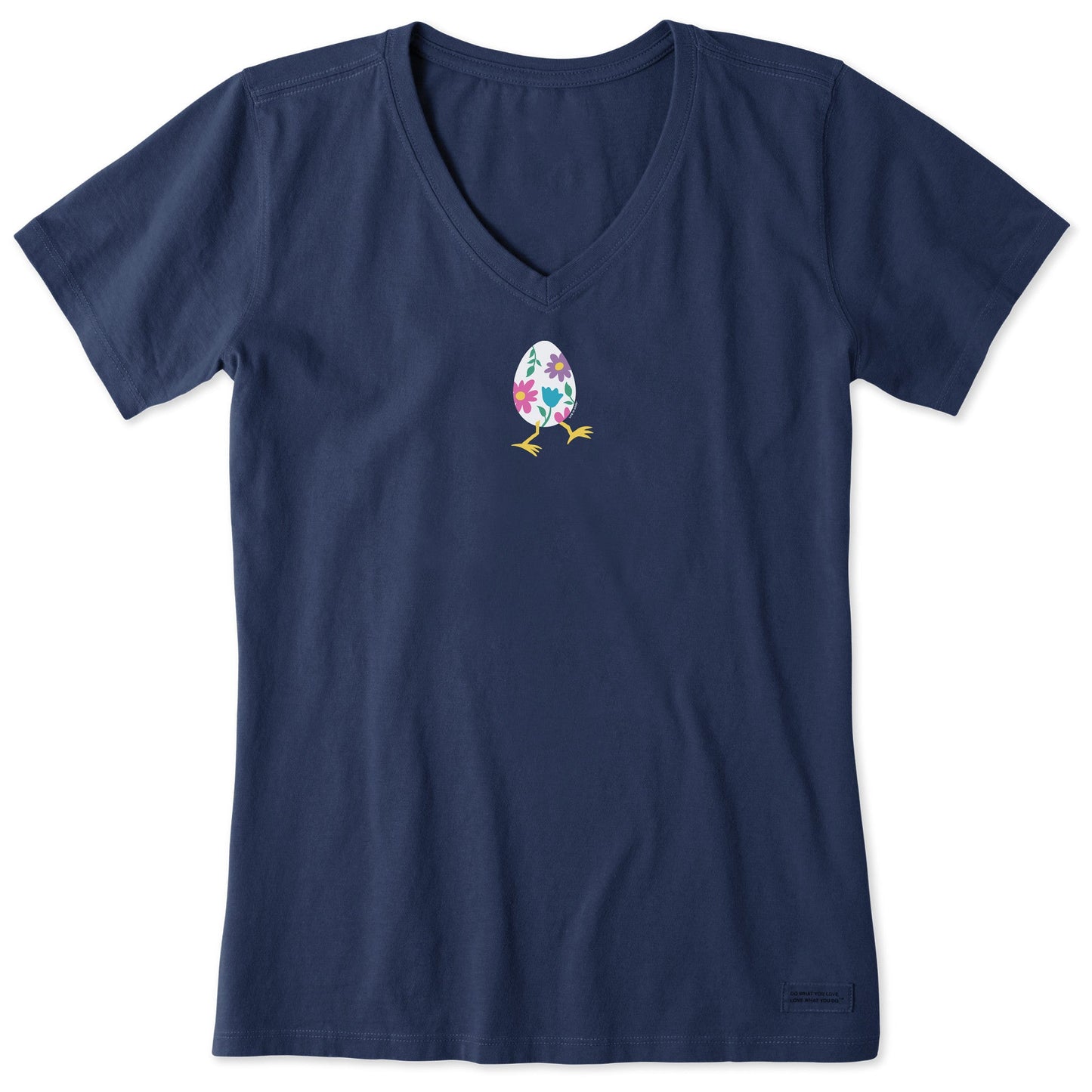 Women's Walking Easter Egg Short Sleeve Vee