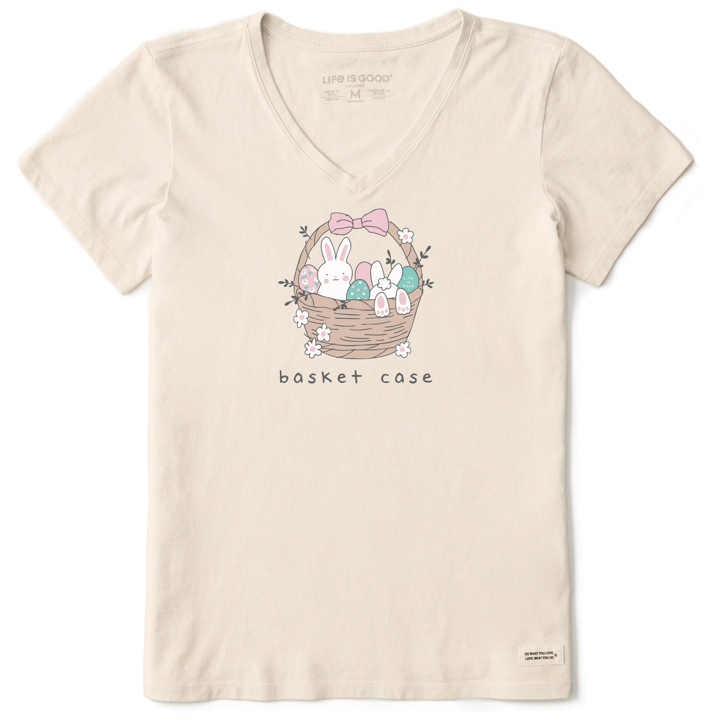 Women's Basket Case Bunnies Short Sleeve Crusher Vee