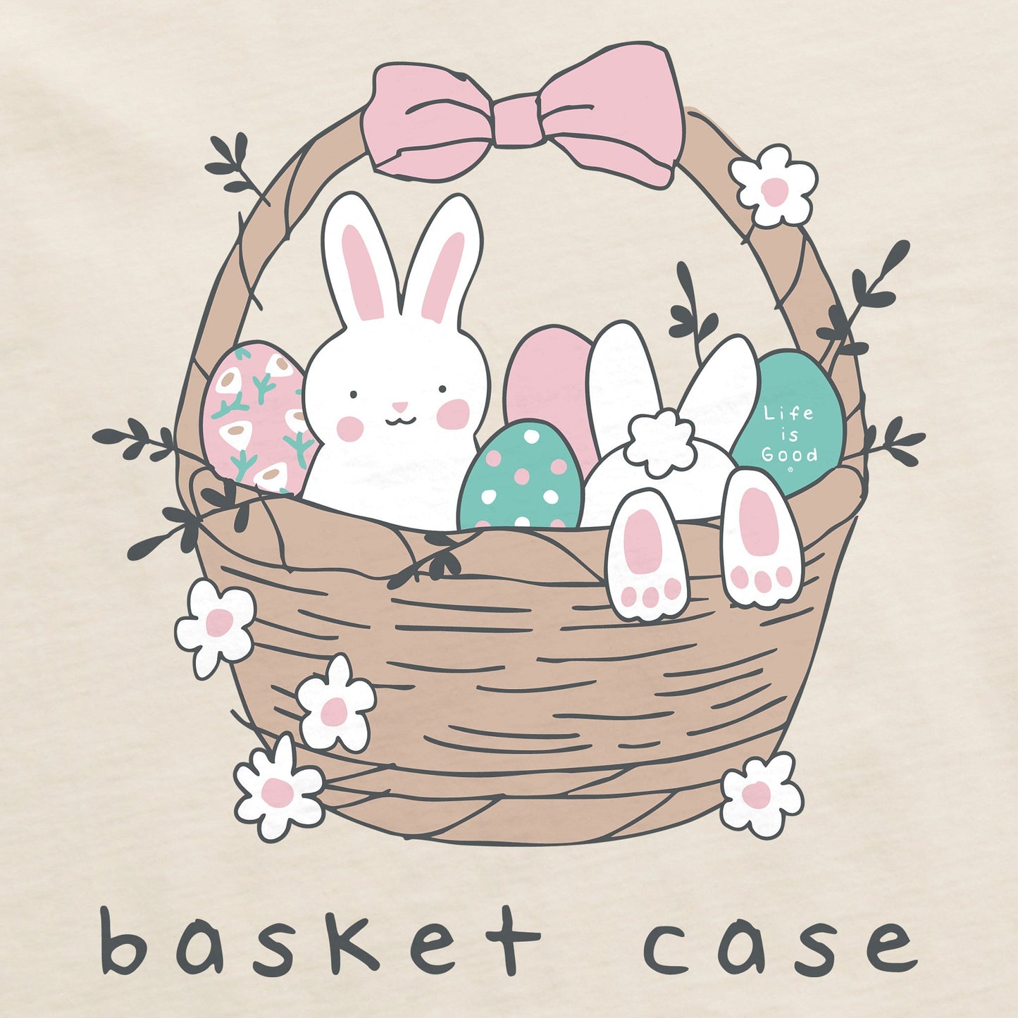 Women's Basket Case Bunnies Short Sleeve Crusher Vee