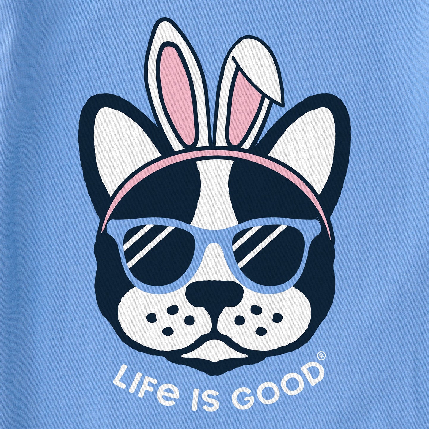 Women's Frenchie Bunny Ears Short Sleeve Tee