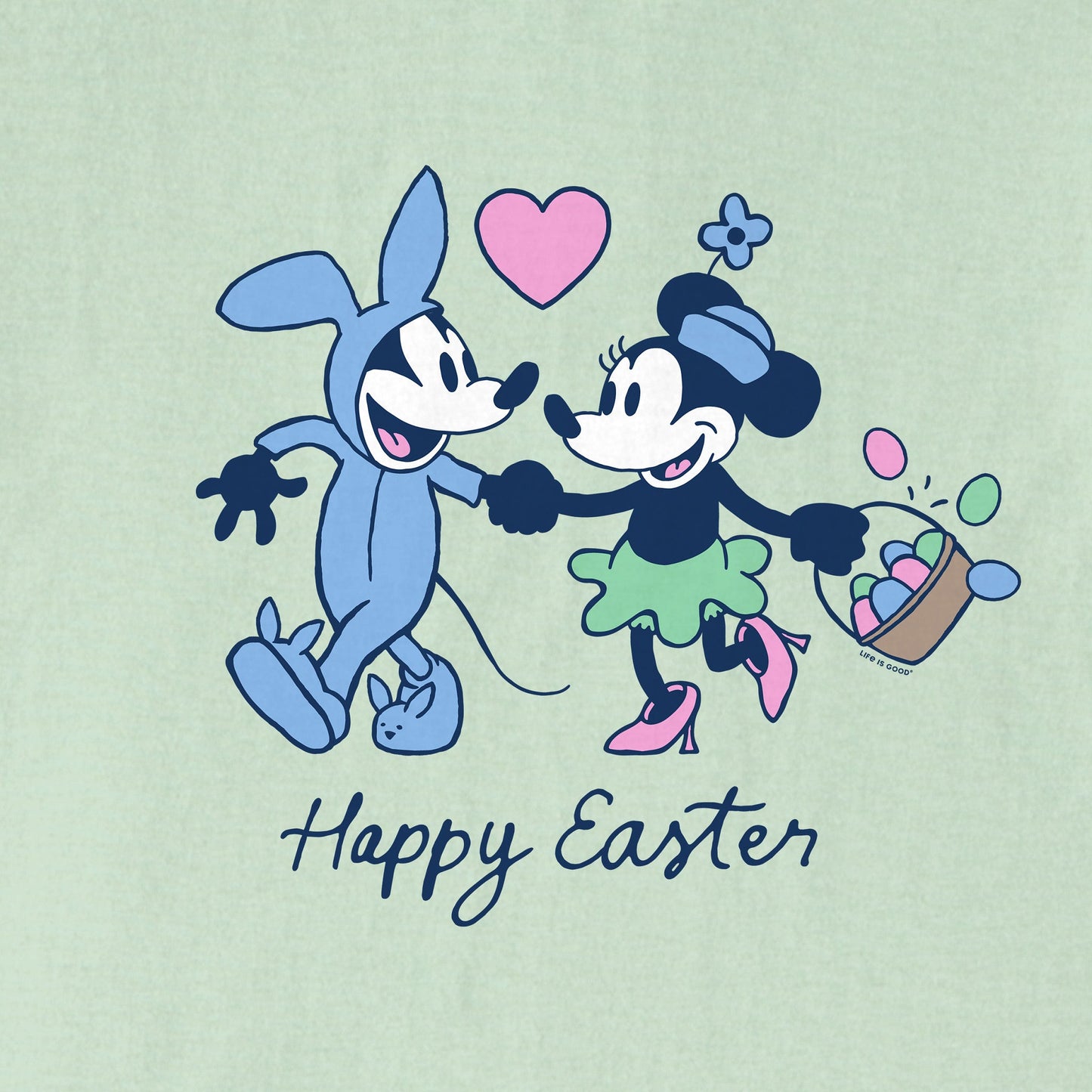 Women's Willie and Minnie Happy Easter Short Sleeve Tee