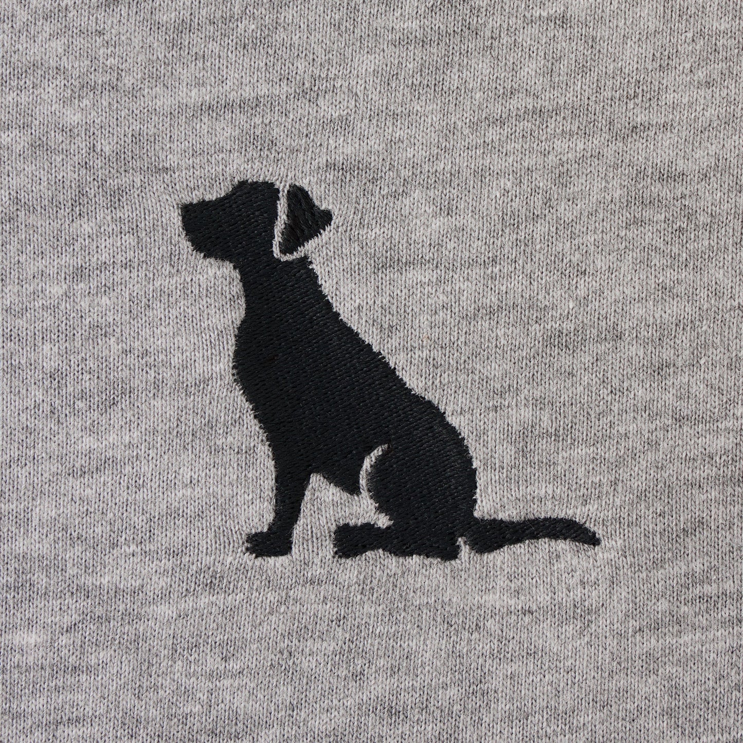 Men's Embroidered Sitting Dog Long Sleeve Crusher Tee