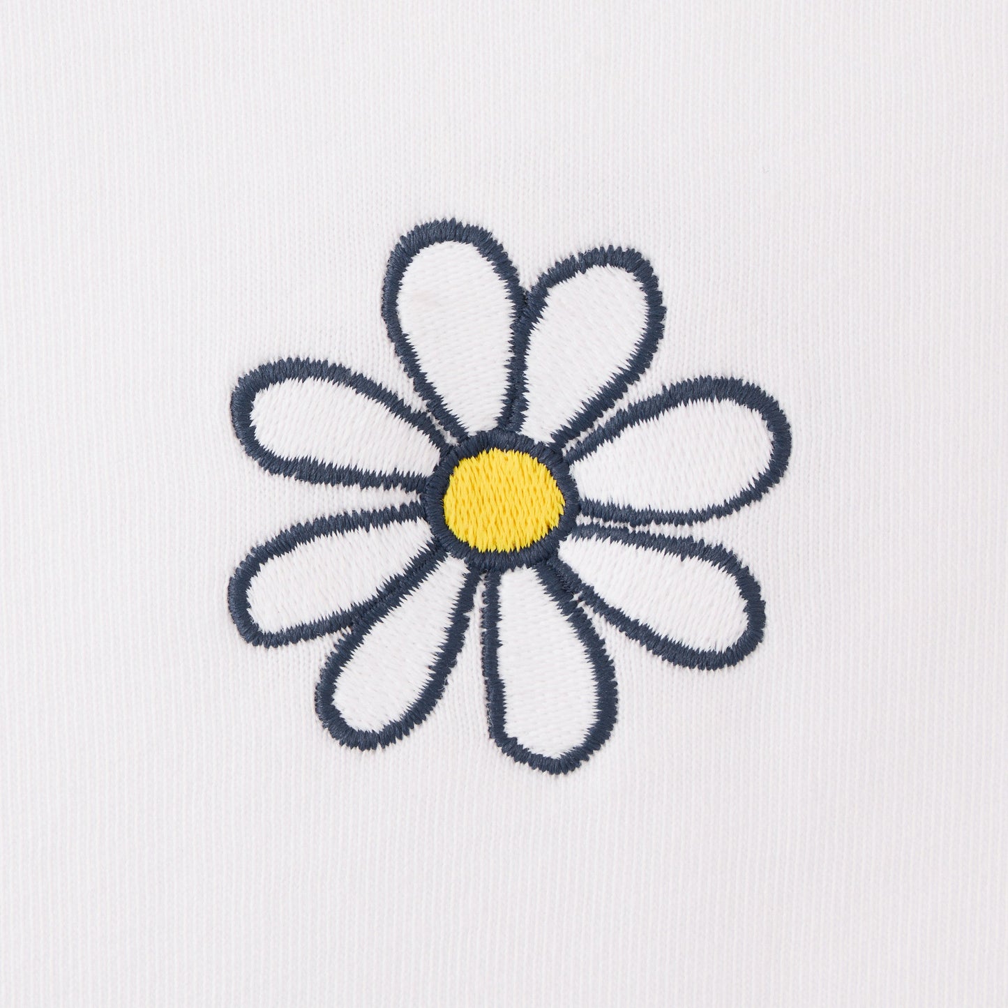 Women's Embroidered Daisy Long Sleeve Crusher Tee