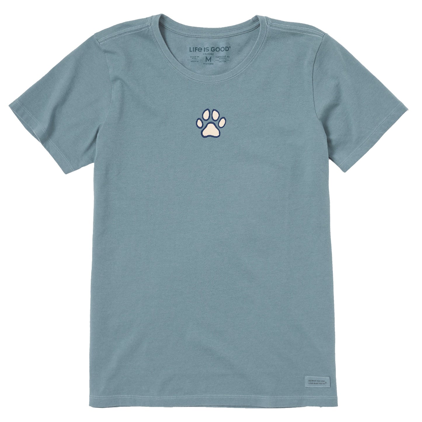 Women's Embroidered Paw Short Sleeve Crusher Tee