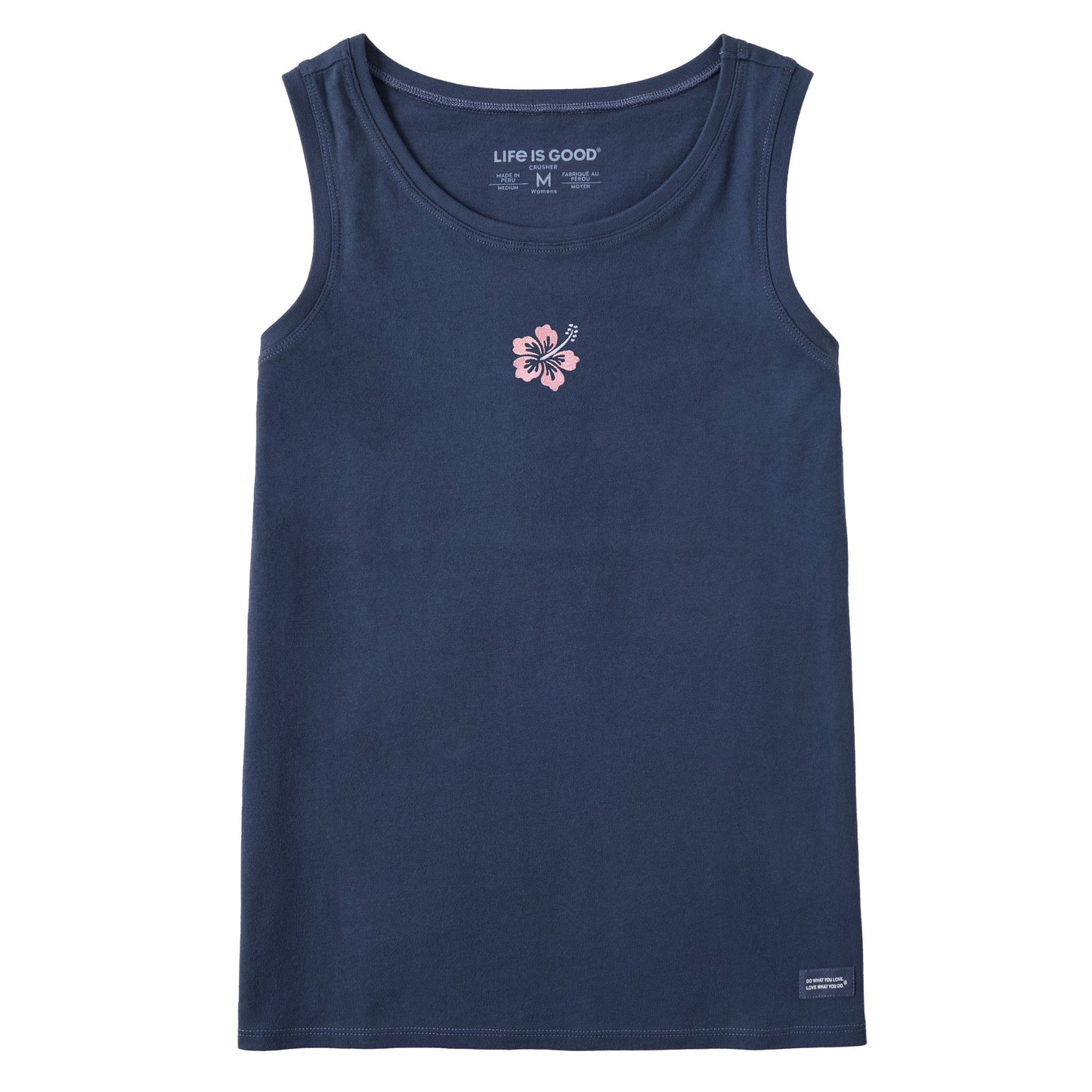 Women's Embroidered Hibiscus Crusher Tank
