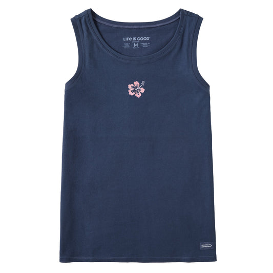 Women's Embroidered Hibiscus Crusher Tank