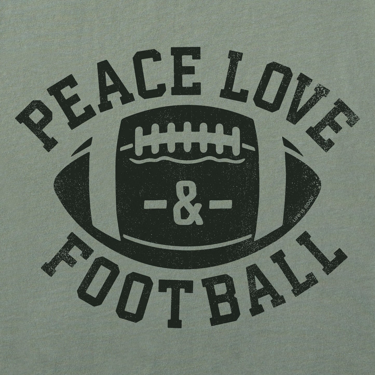 Men's Peace Love Football Simply True Fleece Crew