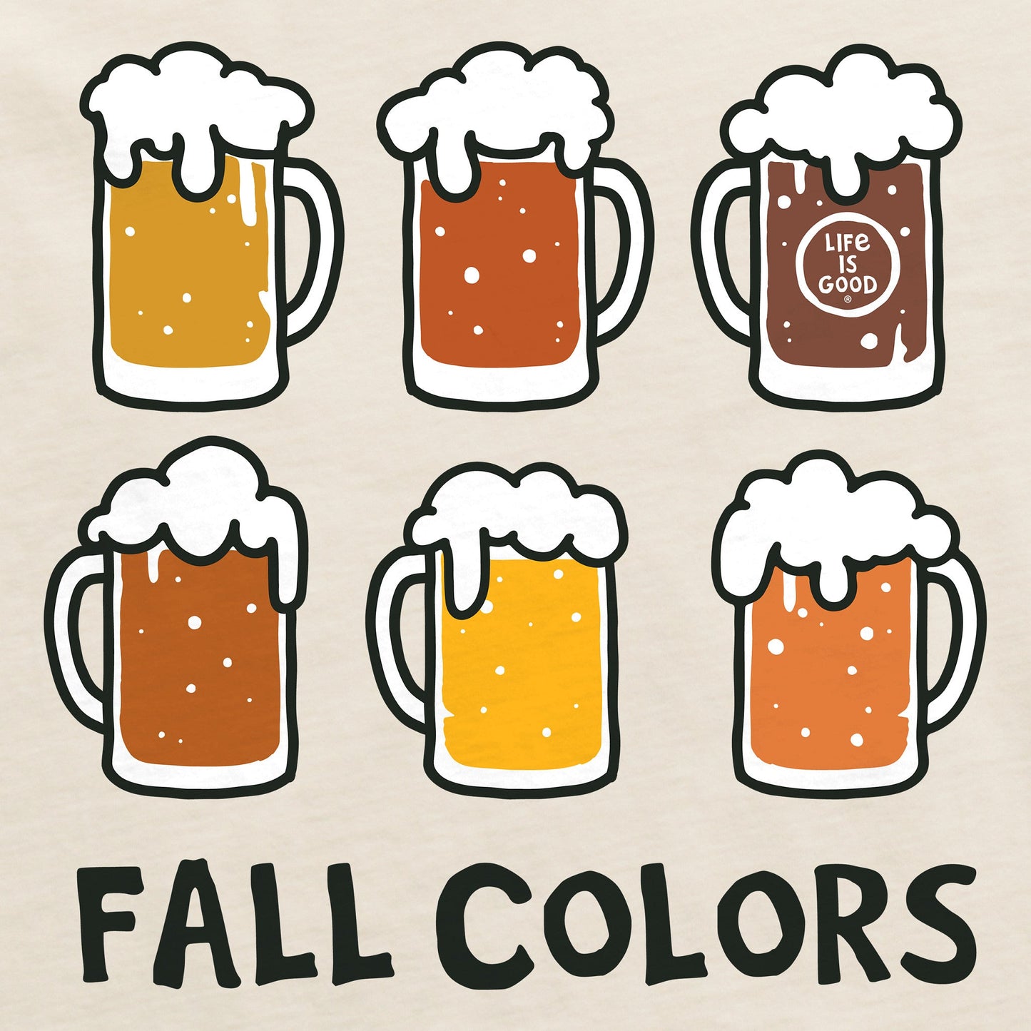 Men's Fall Colors Six Beers Short Sleeve Tee