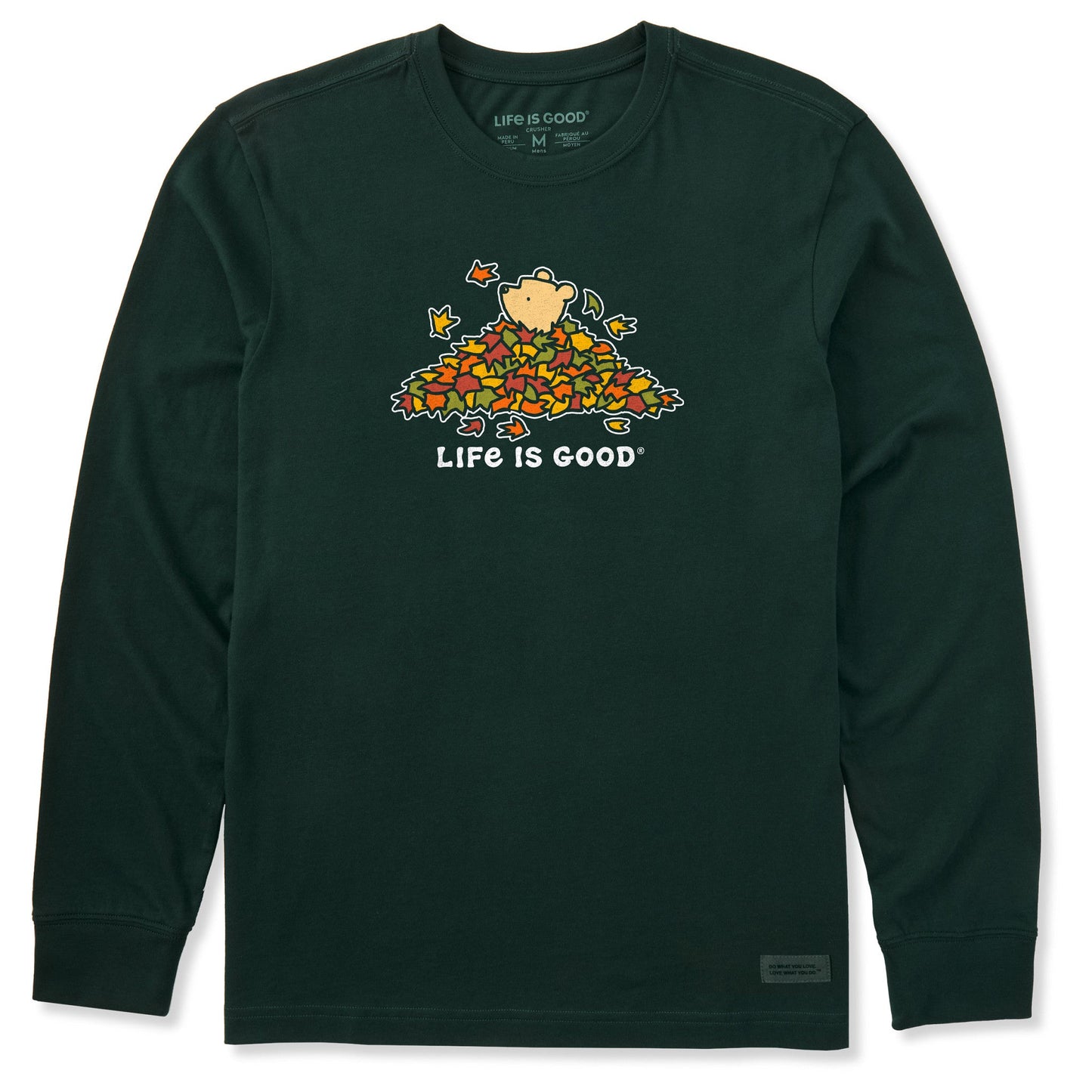 Men's Winnie Leaf Pile Long Sleeve Crusher Tee