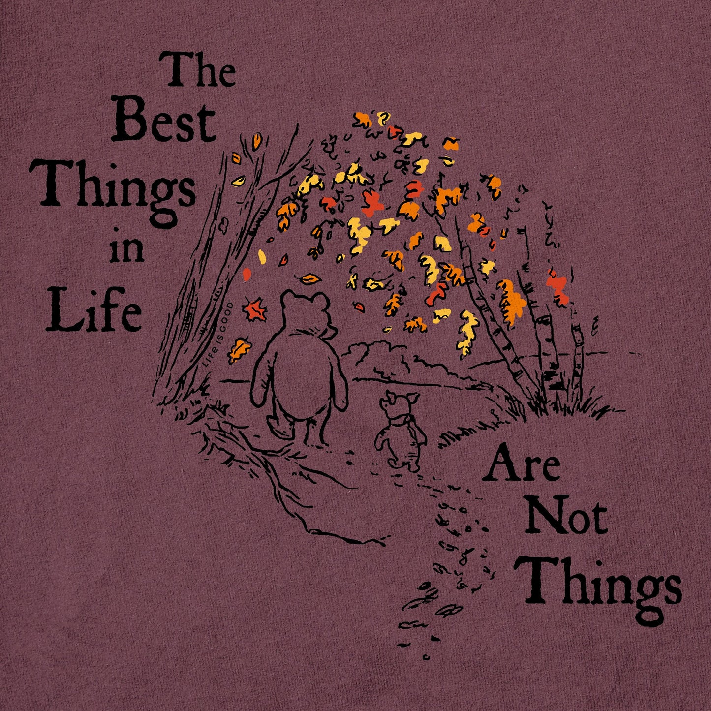Men's Winnie Best Things Foliage Long Sleeve Crusher Tee