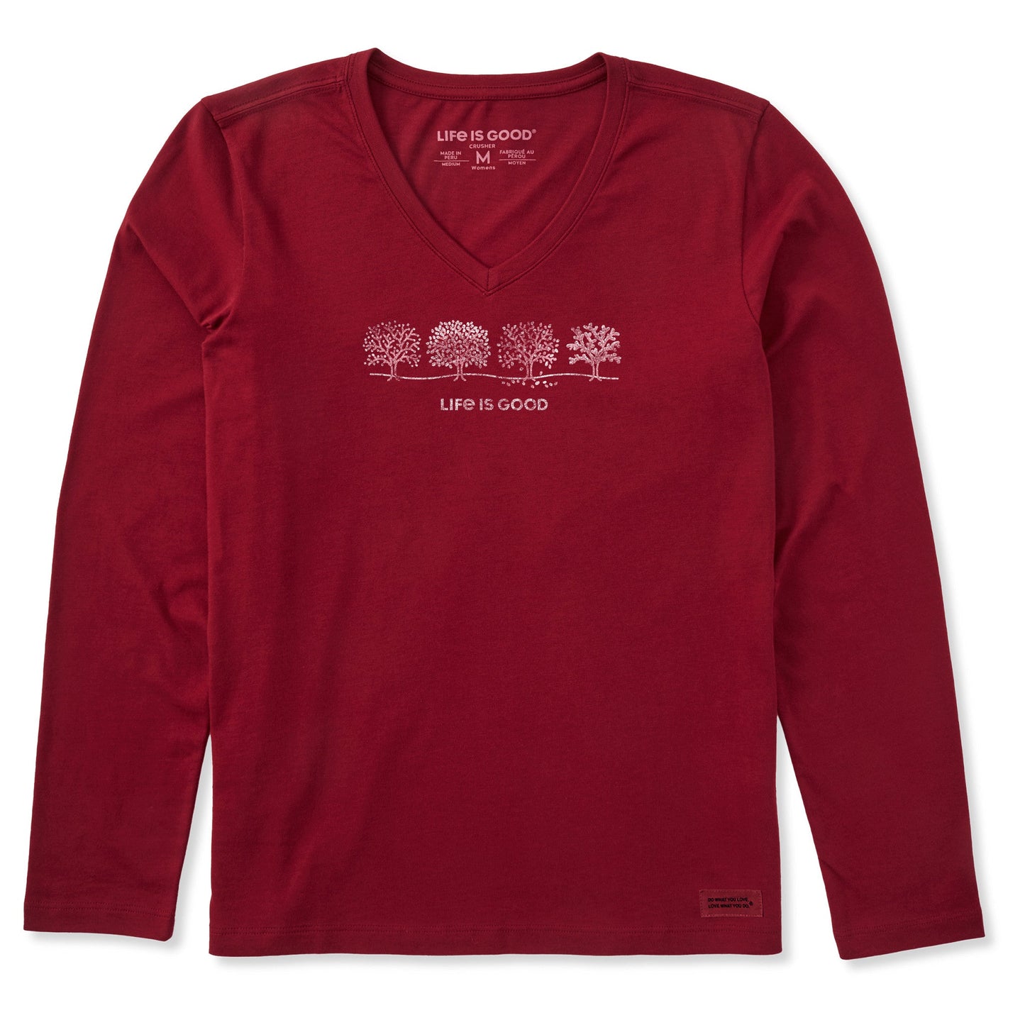 Women's Four Seasons Trees Long Sleeve Crusher Vee