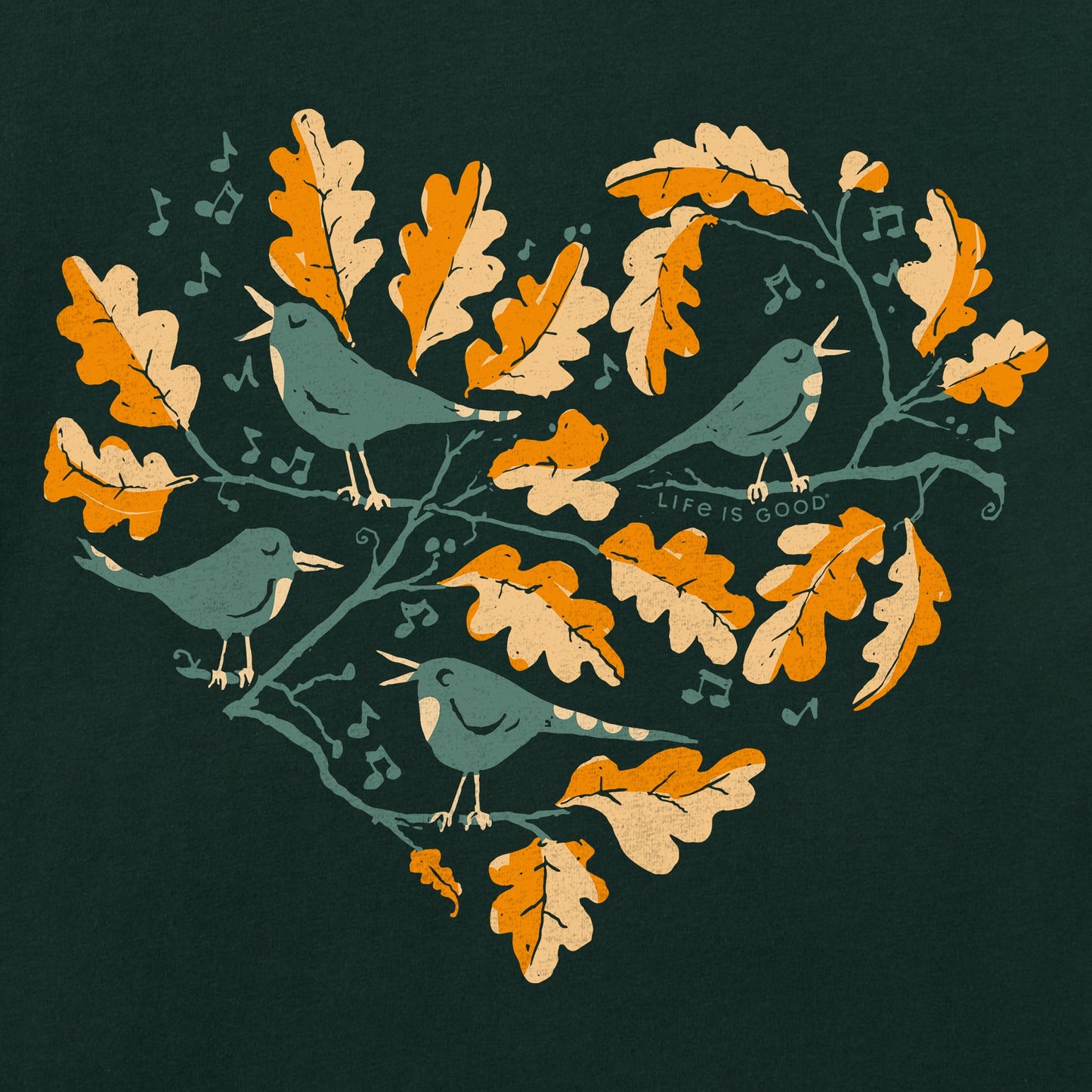 Women's Three Fall Birds Long Sleeve Crusher Vee